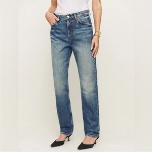 Reformation Bobbi Mid Rise Boyfriend Jeans | Size 28 | Blue Denim